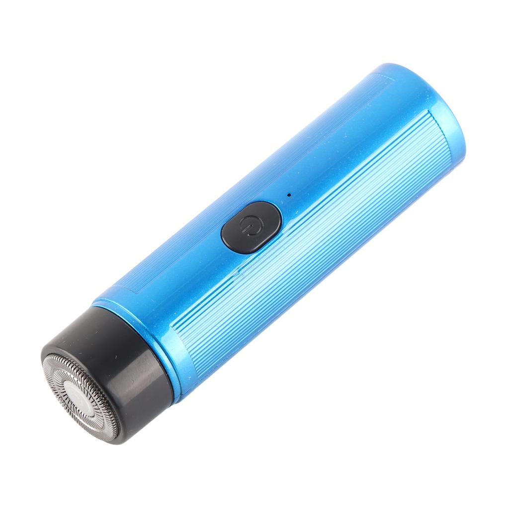 Mini Electric Shaver Portable Deep Cleaning Rechargeable Electric Beard Trimmer for Men Blue