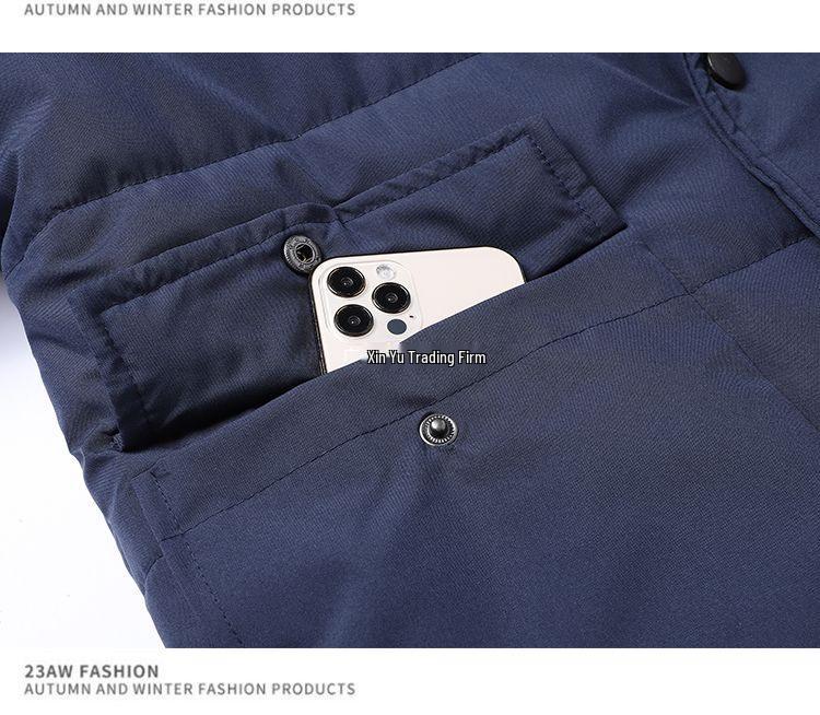 Men's Winter Cotton Jacket for Seniors - Extra Thick, Plus Velvet for Enhanced Warmth