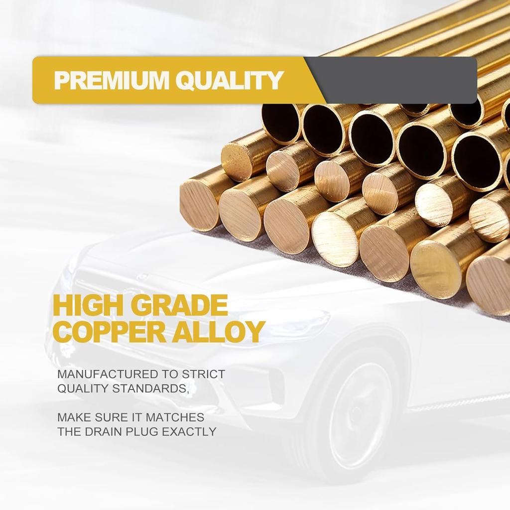 15 Pcs Oil Drain Plug Gasket - 14mm OEM Copper Drain Plug Washer Gaskets - Compatible/Replacement for Mercedes Oil Crush Washer OEM PN Part#: