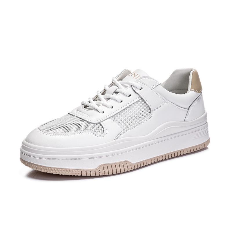 Spring 2023 Women's Flat Heel White Sports Shoes: Versatile, Plus Size (41-43), Celebrity Style