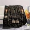 1PC Peacocks and Plants  Print FlAannel Blanket, High quality Comfortable for All Seasons, Home Decor, Warmth and Comfort