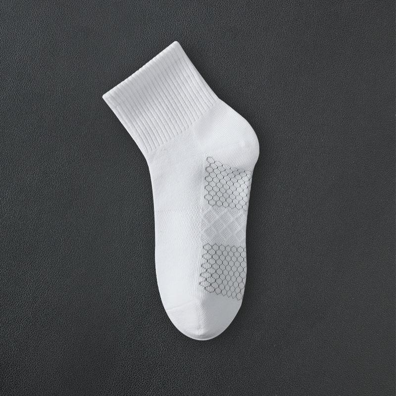 

1/2/3PCS Graphene antibacterial warm socks men s and women s deodorant mid-tube socks solid color clean version of autumn and winter warm socks 2PCS білий