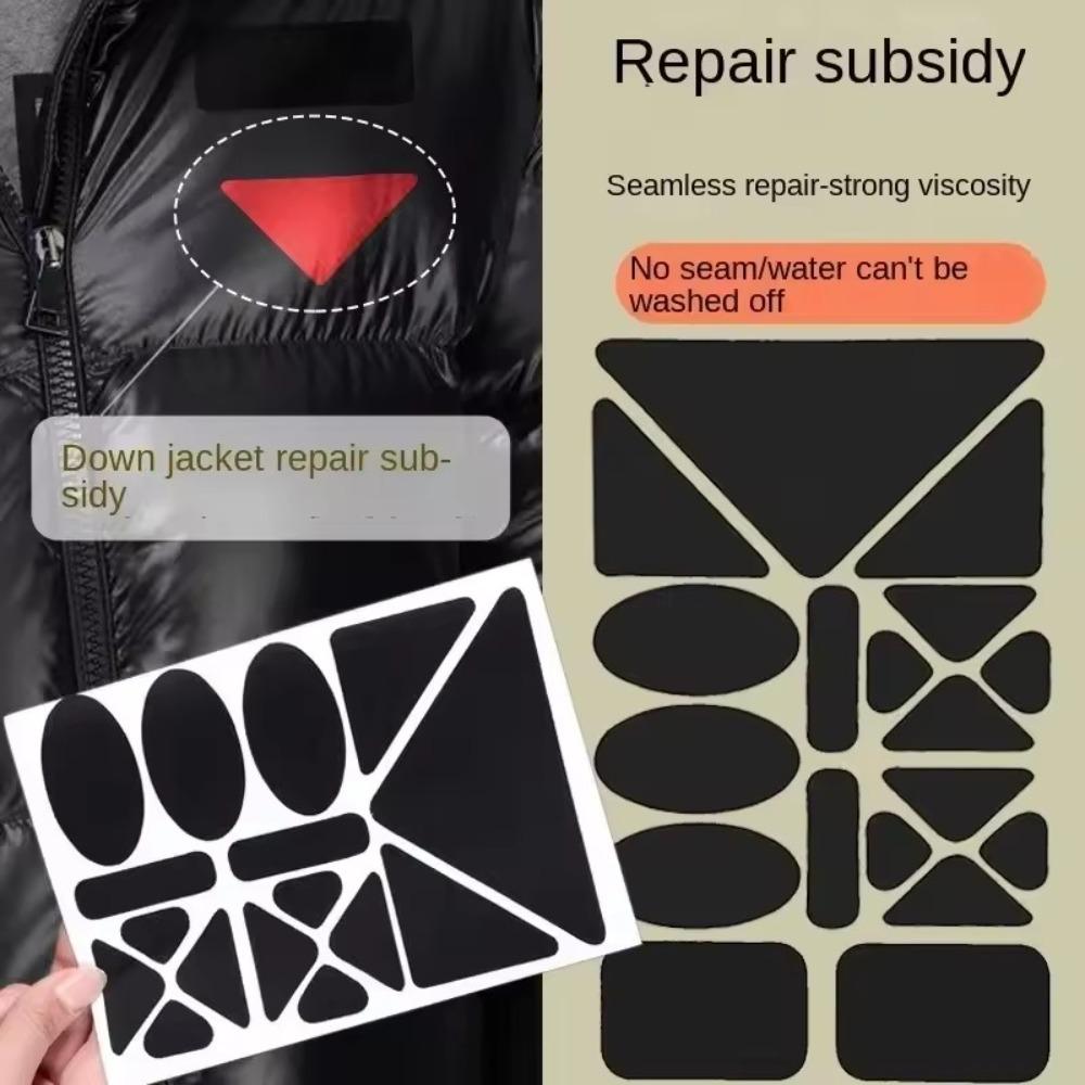 N Toppe Autoadesive di Riparazione Impermeabili Tessuto & Kit di Riparazione Abbigliamento per Giacche Pantaloni Tende Lavabili Toppe Termoadesive Riparazione