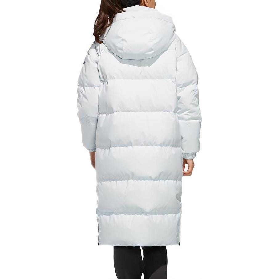 adidas Down Jackets Women's Light Blue Hooded Moderate EH5025