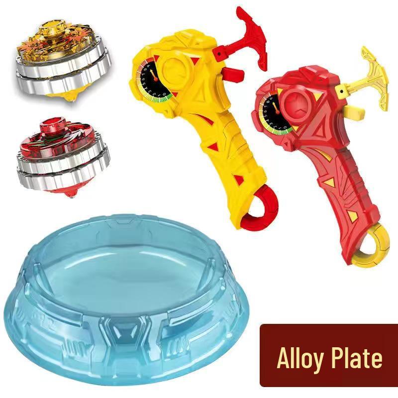 Free Shipping Dual Alloy Burst Gyro Toy - Magic Light Pull String Battle Gyro