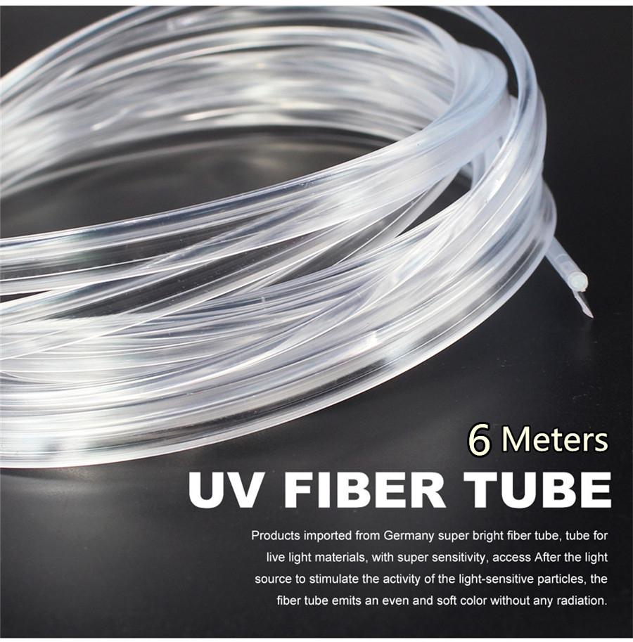 5PCS RGB LED Car Decor Neon With Foot Lamp integration Fiber Optical Strip Light