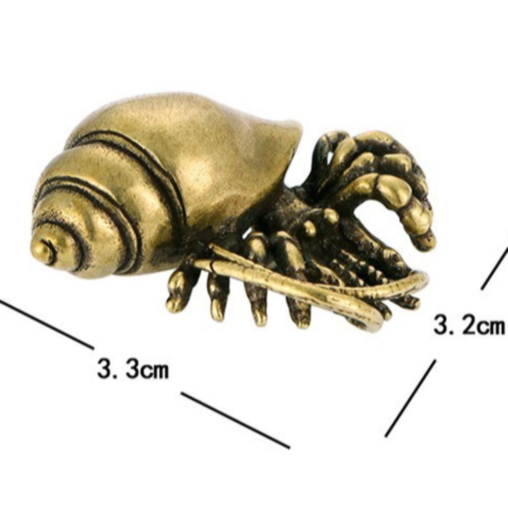 

Винтажные латунные фигурки рака-отшельника Статуэтки морских животных Украшения для рабочего стола Офисные украшения Изделия ручной работы Аксессуары Подарки