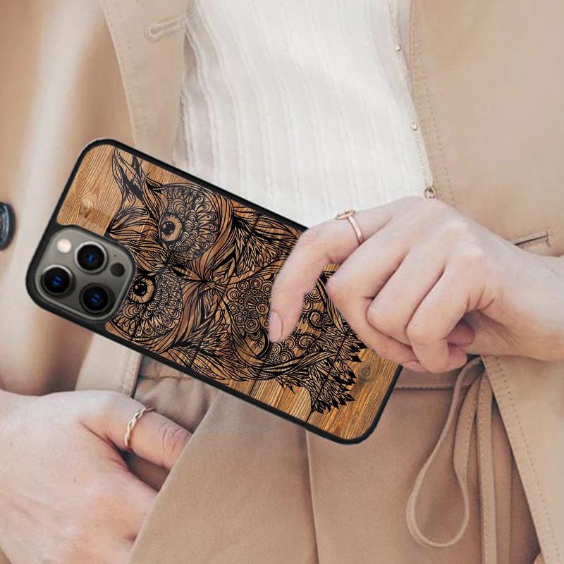 Mandala Eule Magnetische Handyhülle Für APPLE iPhone 17 Air 16 14 13 12 Pro Max 15 Plus Kabelloses Laden Mit MagSafe Abdeckung