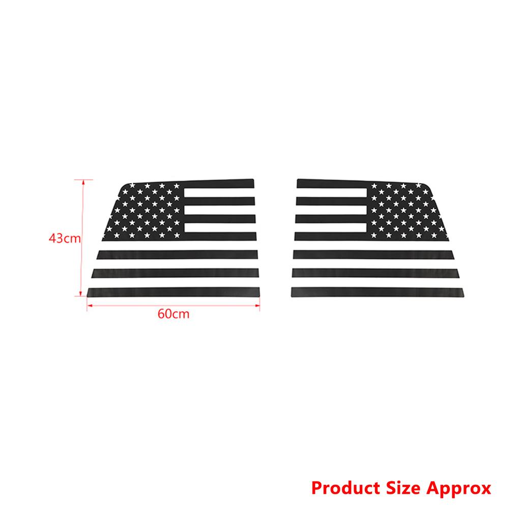 Car Rear Window Stickers for Dodge RAM 2009-2024 Window Decal Waterproof Cover Trim PVC U.S. Flag Exterior Accessories