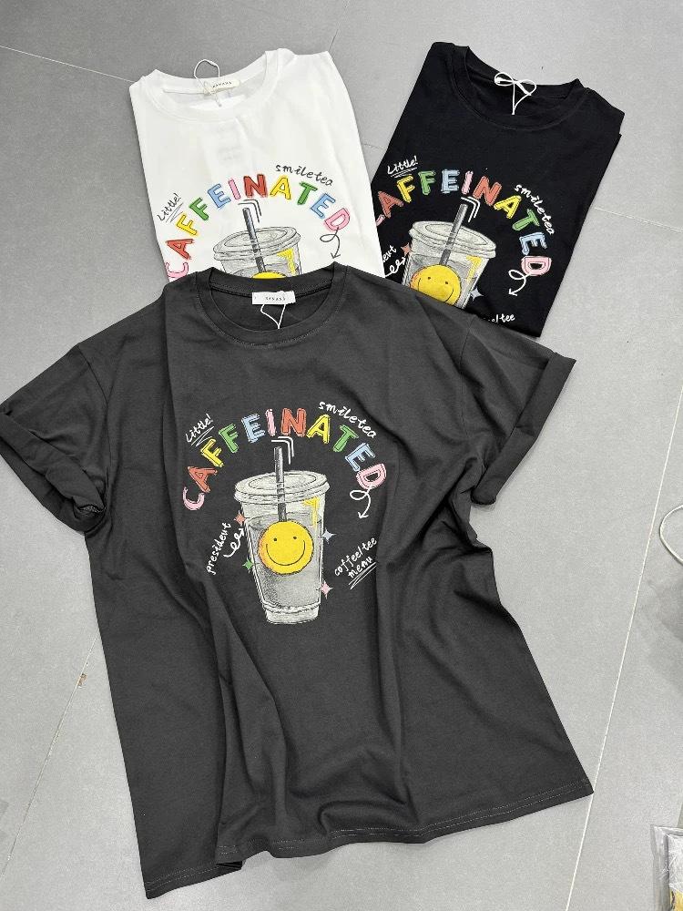 Women's Colorful Smiley Face Print Cotton T-shirt - Korean Dongdaemun Style, Age-Reducing, Loose Fit, Short Sleeve, Summer Edition