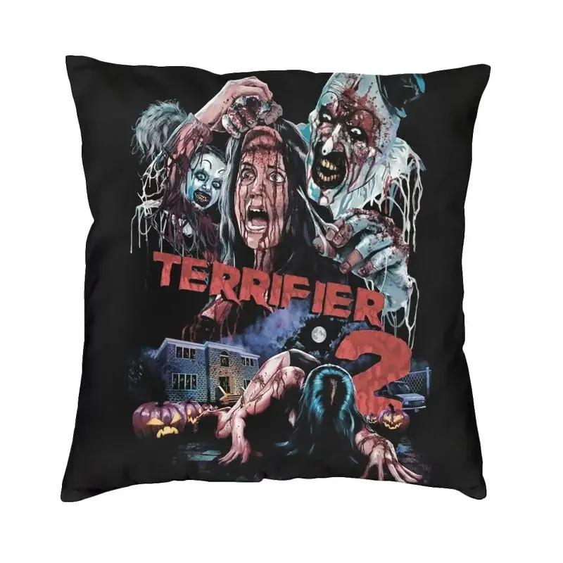 Terrifiers Movie Horror Art Slasher Halloween Cushion Cover Sofa Living Room Square Throw Pillow Case 40x40 Pillowcases