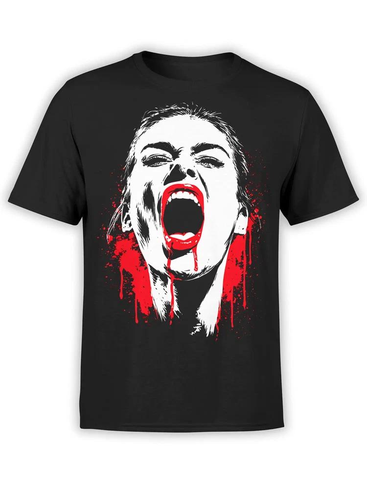 Crimson Howl Horror TShirt Unisex S