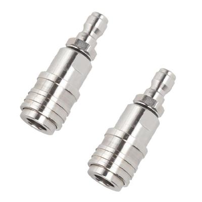 2Pcs Quick Disconnect Coupling Tool Pressure Washer Coupler Quick Connect Fittings Stainless Steel Hose Quick Connector