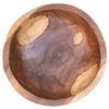 ANDALUCA 9 Inch Teak Wood Hand Carved Rustic Organic Bowl Small (9""-10"" Diameter)