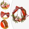Beautiful Christmas Ornament Bow Pinecone Lemon And Red Berry Wreath Decor