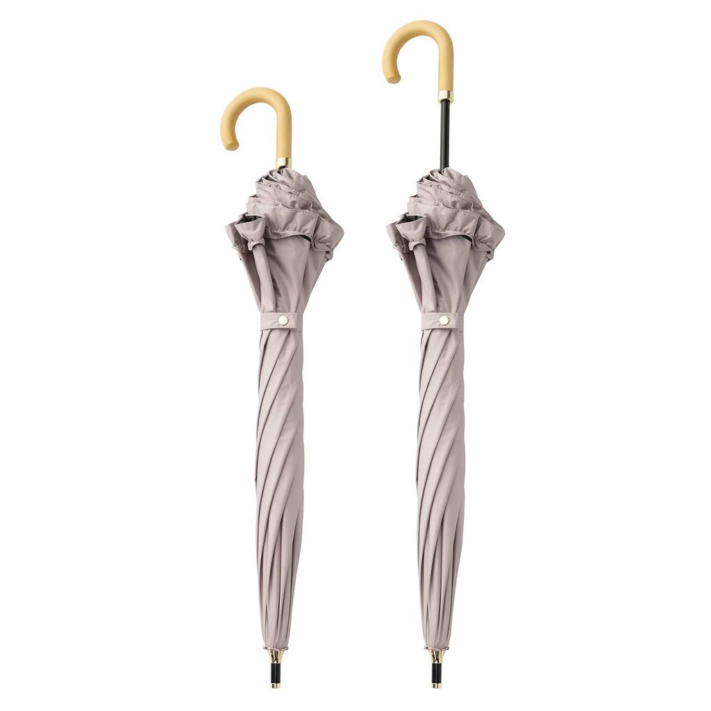 Cool Plus Blocking Compact Long Umbrella with Suitable for Sun and 50cm X 8 Light Blocking and Over UV Grade 1 Light Short UV/Heat/Light Frills, Rain,