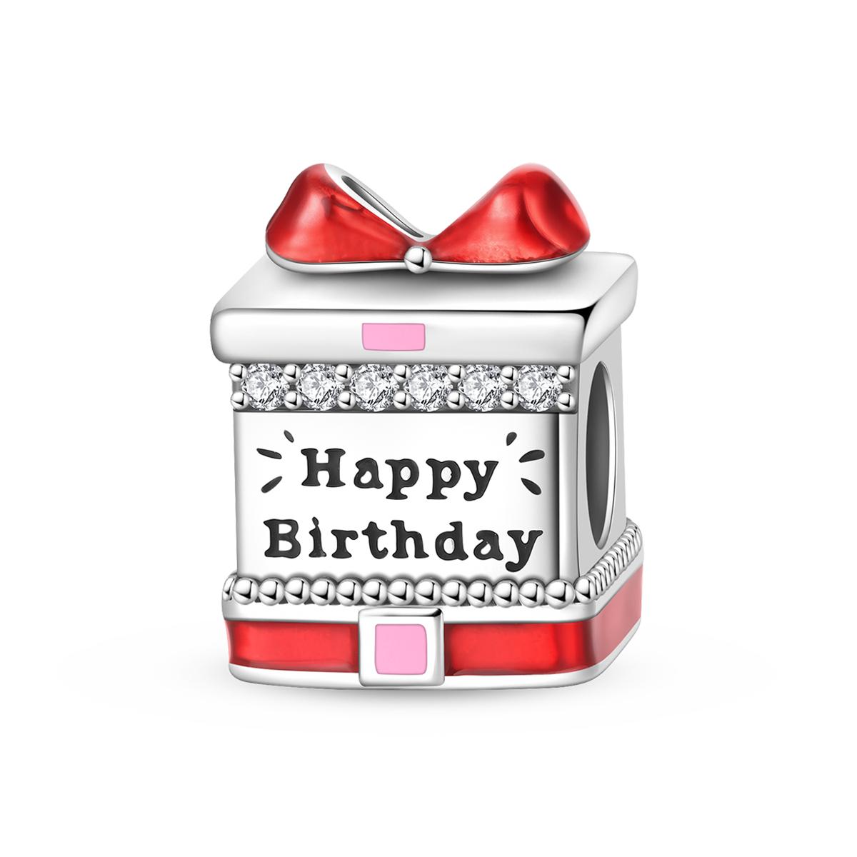 

Copper Red Series Gift Box Carousel Beads Pendents Charm Fit Original Diy Bracelet Necklace Birthday Jewelry Gift