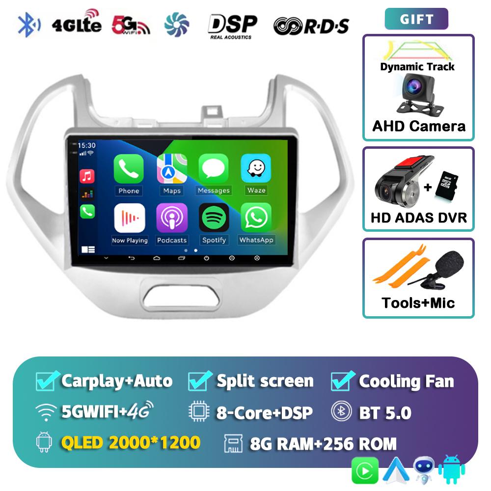 Android 14 Carplay Auto Car Radio For Ford FIGO KA 2015-2020 Multimedia Video Player Navigation GPS DSP Audio No 2din DVD Stereo
