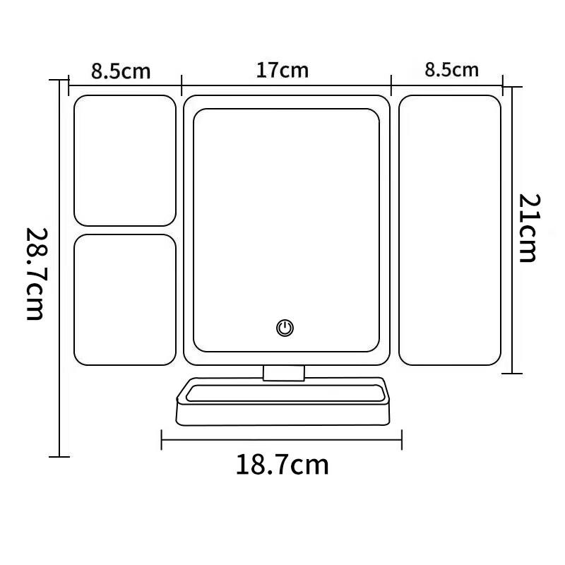 Oeny Foldable LED Vanity Mirror