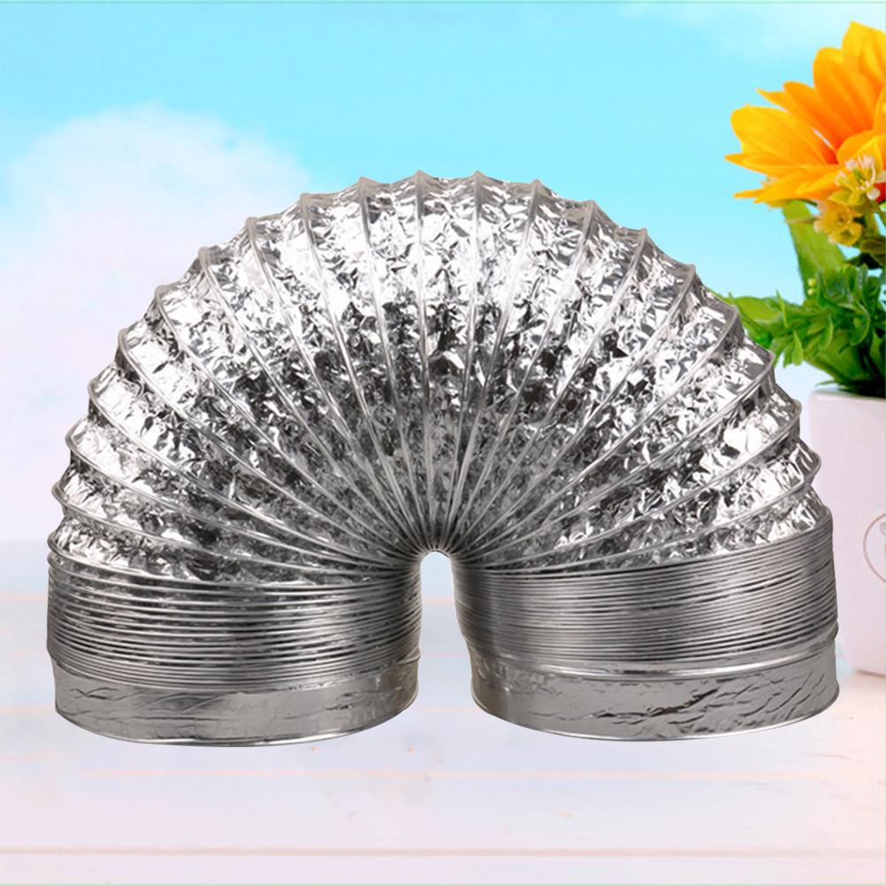 1 pc 2M Thickened Heat-Resistant Aluminum Foil Ducting 150Mm Diameter Retractable Ventilation Hose For Hvac Dryer Ac Bathroom