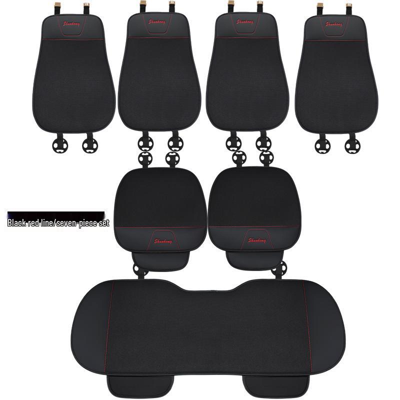 Vier Jahreszeiten Universal Auto- & Bürostuhl Sitzkissen Set – Bequeme Baumwolle & Leinen Dual-Use, Ohne Rückenlehne, 3-teilig