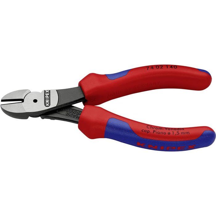 Pince coupante diagonale à forte démultiplication avec facette Knipex 74 02 140 140 mm 1 pc(s)