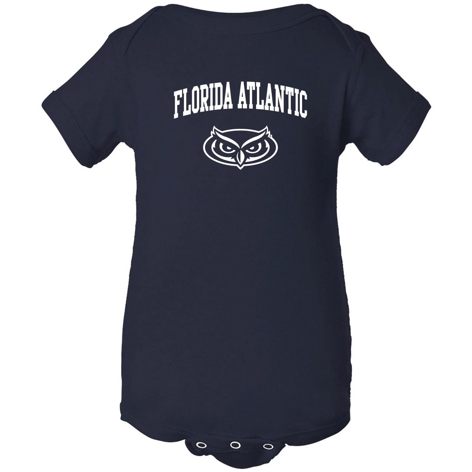 Florida Atlantic Owl Arch Logo Licensed Unisex Creeper - Navy 3XL