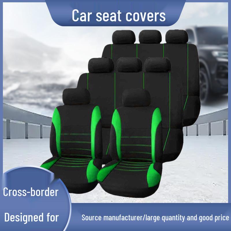 Universal Car and Minivan Seat Cover with Exclusive Waistline Design Fabric Cushion