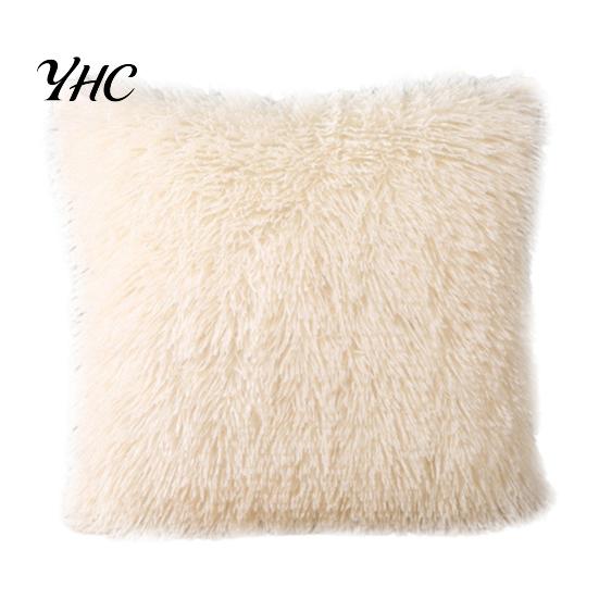 Warm Soft Fluffy Throw Pillow Case Cover Cushion Home Bed Sofa Car Decoration