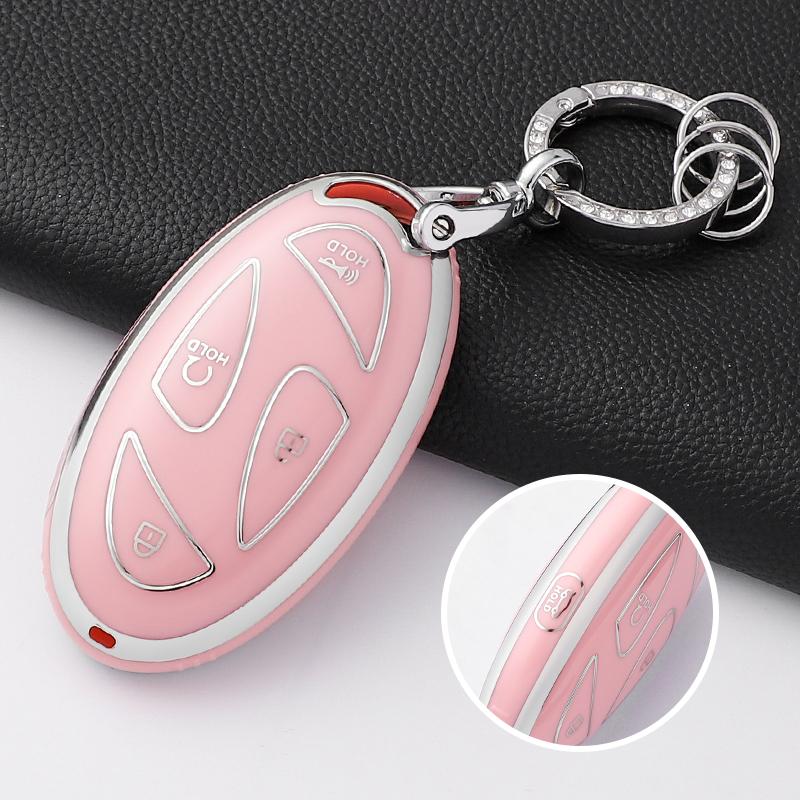 New Fashion TPU Car Key Case Cover Shell Fob For Hyundai Kona Ev Grandeur GN7 IONIQ 6 Protector Keyless Keychain Accessories