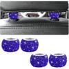 XINLIYA 4 Pack Car Headrest Collars, Bling Car Head Rest Collars Rings Decor, Rhinestone Car Head Rest Collars, Interior Car Seat Accessory, Crystal