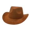 French Style Cowboy Hat With Feather Embellishments For Sun Protection And Travel