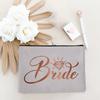 Team Bride Makeup Bag Bachelorette Party Cosmetic Bags Purse Bridesmaid Toiletries Organizer Pouch Wedding Bride Shower Gifts