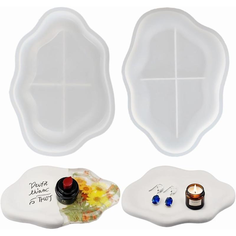 

1\2pcdiy reusable diy cloud tray silicone mold, suitable for pottery, plaster crafts, wax products