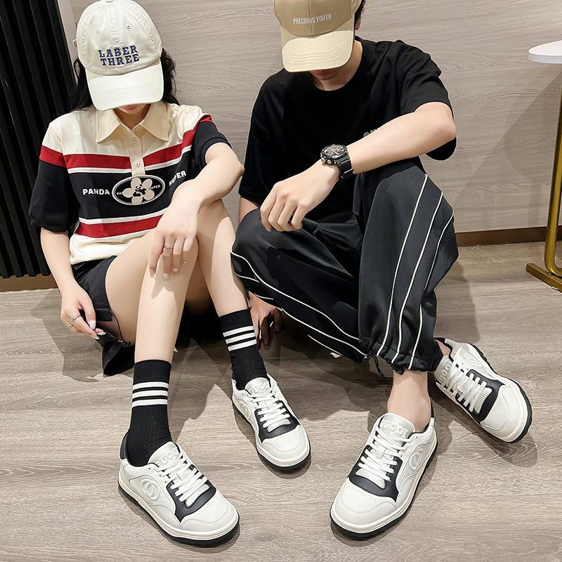 Little white shoes women's new leather breathable versatile board shoes color matching running casual sports shoes tide