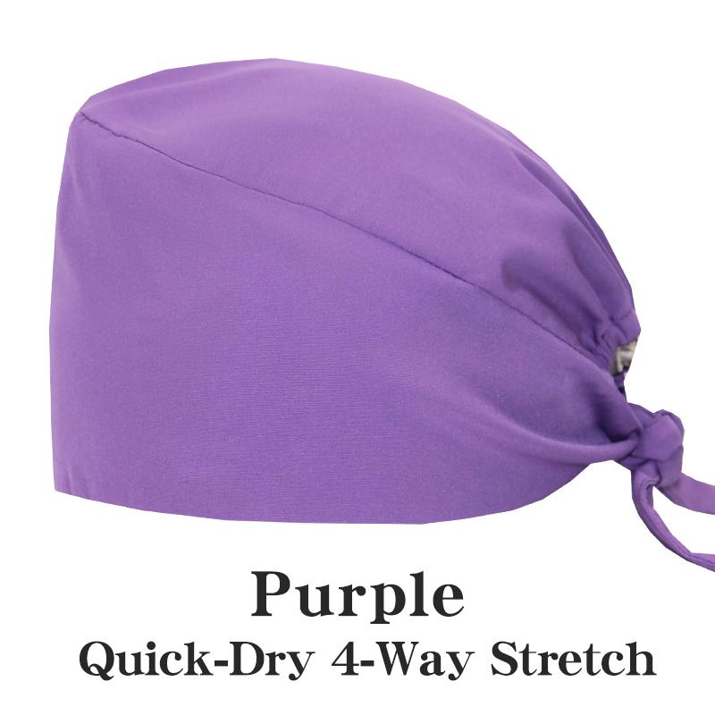 Customized Solid Color Dental Doctors Cap Women Men Nursing Hat Laboratory Pet Vet Breathable Medical Scrub Caps with Buttons