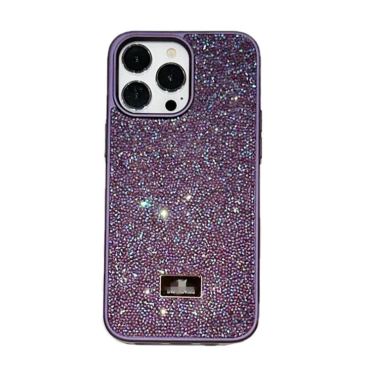 Flash diamond advanced sense rhinestone iPhone16 electroplating 15 light luxury style European and American applicable Apple 17ProMax mobile phone cas