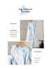 Yunnan Hand-Dyed High-Quality Women's Summer Vest Dress: Round Neck, Hollow Out Design, Waist-Cinching, Long-Length, Elegant Fit.