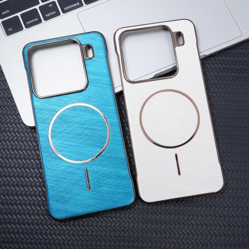 Applicable To Xiaomi 11PRO Borderless Mobile Phone Case Xiaomi 11PROMAX Advanced Sense Gold Wire Magnetic Protective Case Tide