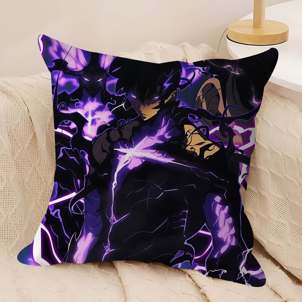 Cartoon Solo L-Leveling Kissenbezug Für Schlafzimmerzimmer Und Wohnzimmer Sofa Dekorative Kissenhülle