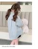 Girls' Long-Sleeved Striped Cartoon Shirt - Autumn 2025 Collection