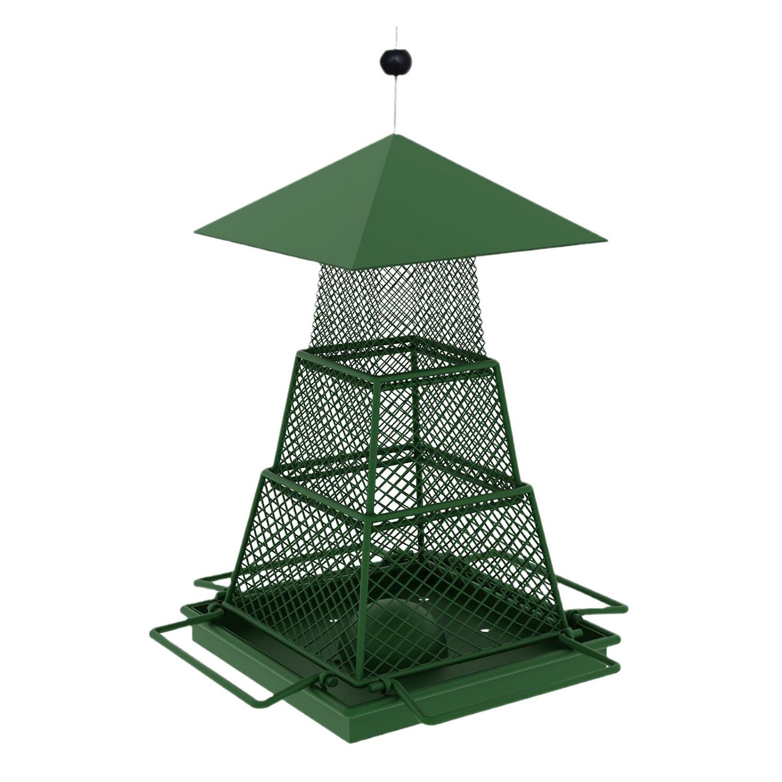

Metal Hanging Bird Feeder No Mess No Spill Metal Mesh Bird Feeder Weather-Resistant Rustproof for Garden/Patio/Balcony