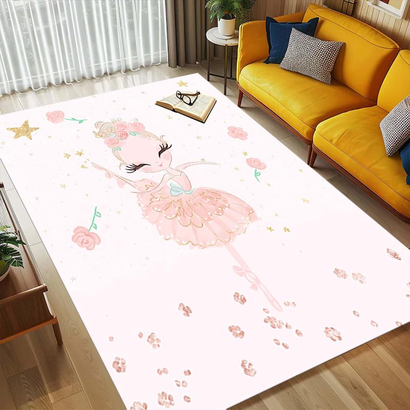Ballerina Dance Living Room Nonslip Area Rug Soft Carpet For Bedroom Game Playroom Sofa Office Home Decor Doormat Christmas Gift C930835