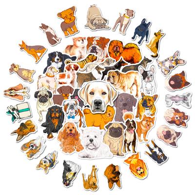 50 Realistic Stickers Teddy Dog Etsydog Pastal Dog Personalized Stickers