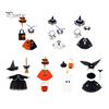Mysterious Halloween Outdoor Decor 1 Set Porch Goose Outfit, Ghost Costume with Light-up Lantern, Spooky Clothes Pumpkin Apparel for 23 Inch