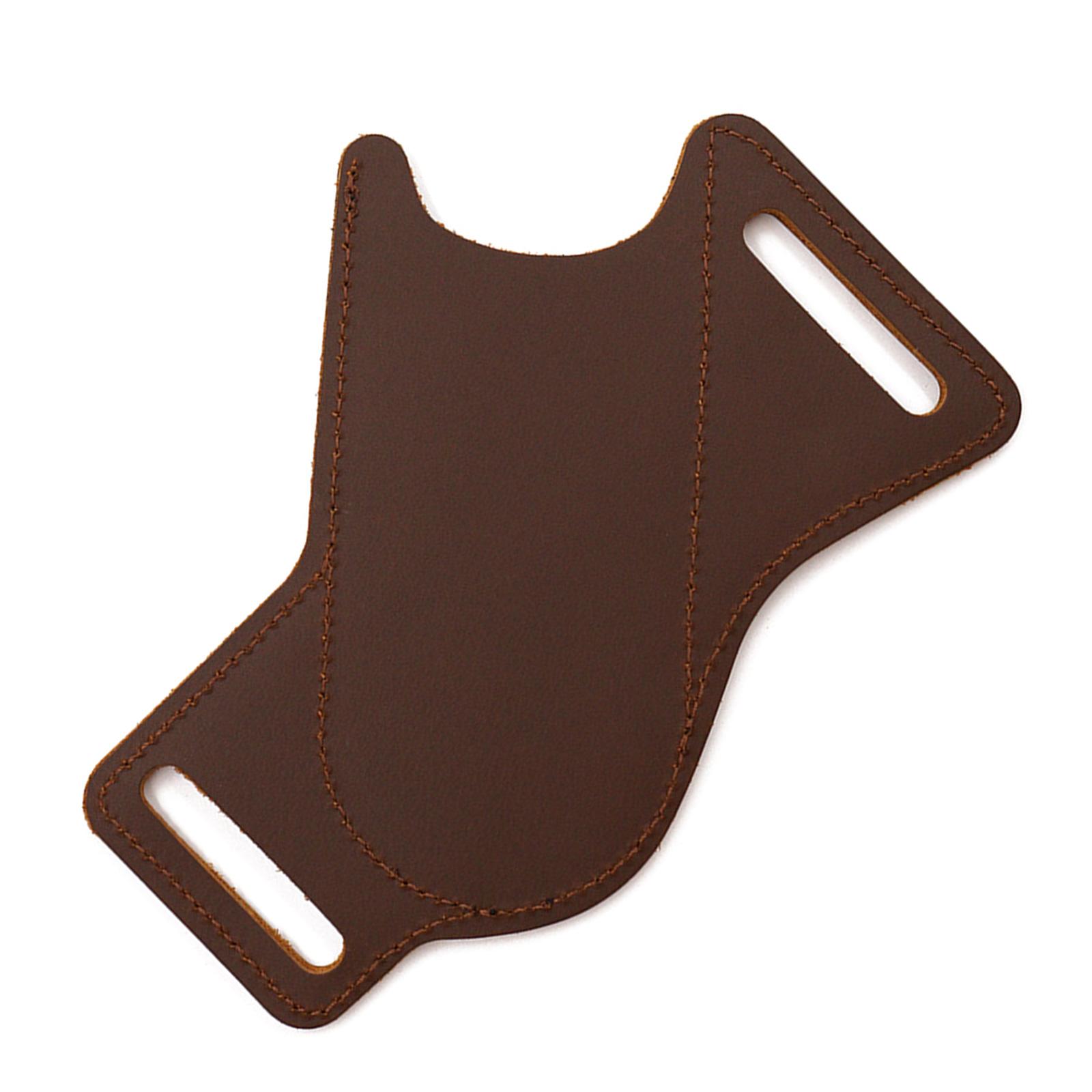 

Шкіряний чохол для кишенькового ножа ручної роботи на поясі. Чохол для складного ножа для чоловіка. Хрестовина. Права сторона. Носіть із відкритим верхом. коричневий