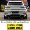 Beginnende Chauffeur Magneet 23x9cm Geduld Alstublieft Reflecterende Sticker Nieuwe Chauffeur Bumper Magneet Veiligheidswaarschuwingsbord Magnetische Stickers