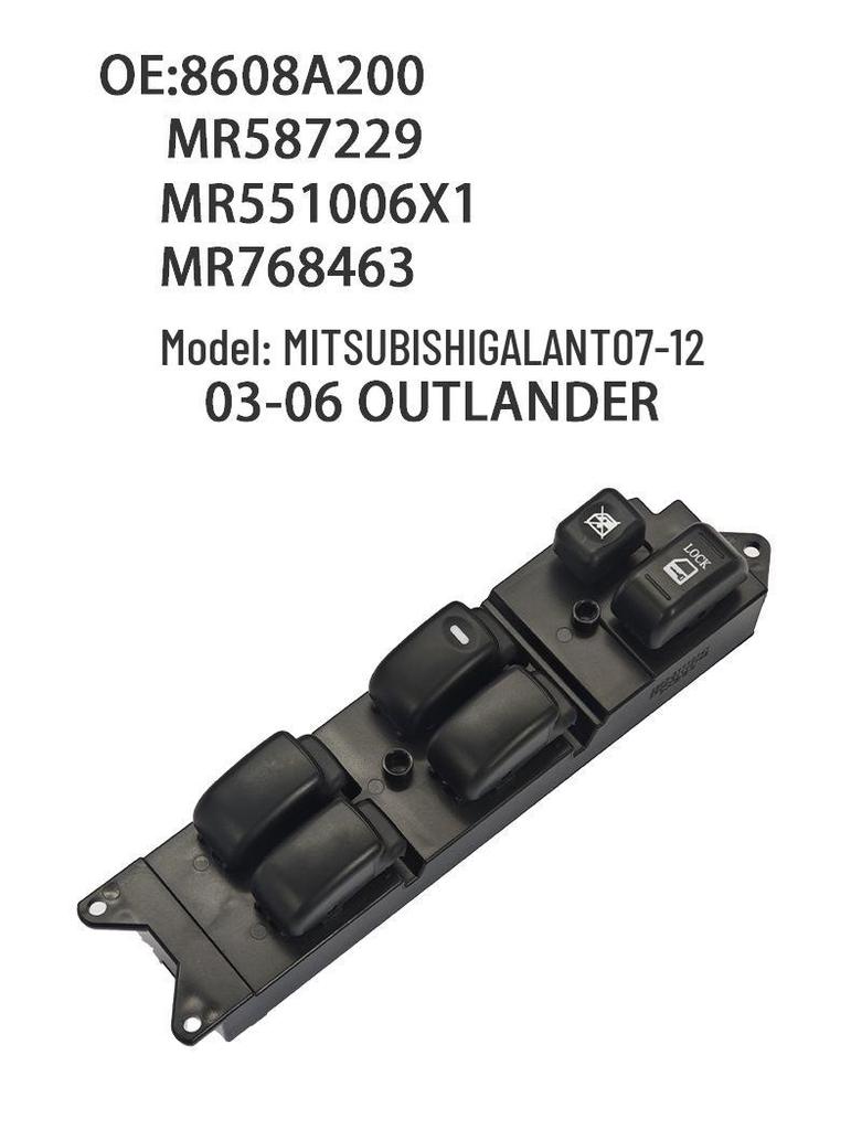Fensterheber-Schaltereinheit für Mitsubishi Galant 2007-2012, Modell 8608A200.