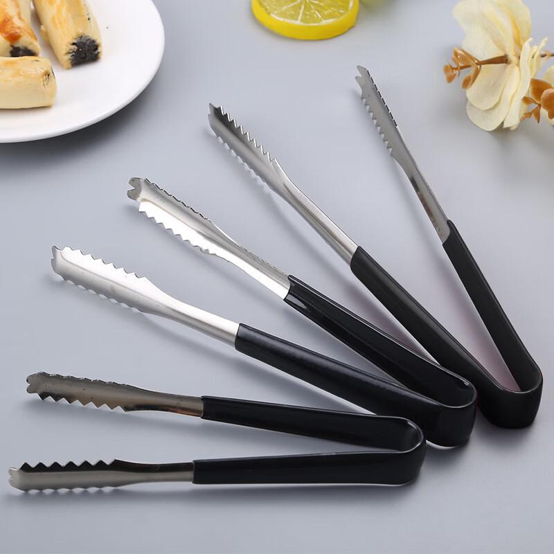 ZISIZ 6-inch Stainless Steel Food Tongs Set
