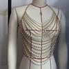 Vest, Multiple Chains, Punk Tassel Chain, Neck Hanging Pearl, Top, Tank Top, Body Chain, Chest Chain, 2025 New Model